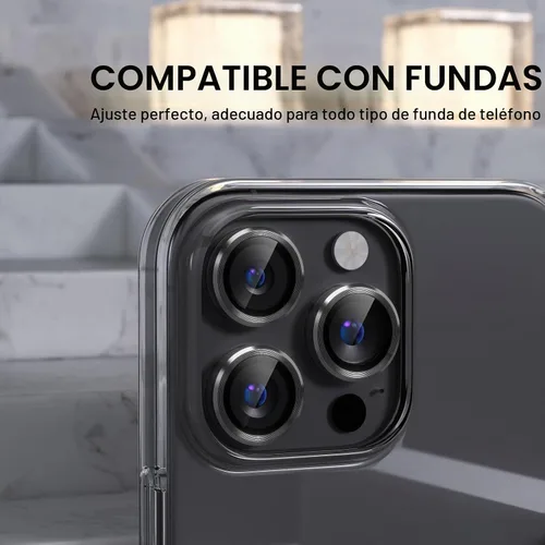 Vista 4 de Choiche Compatible para iPhone 16 Pro/iPhone 16 Pro Max Protector de Lente de Cámara, Vidrio Templado 9H Protector de Pantalla de Cubierta de Cámara