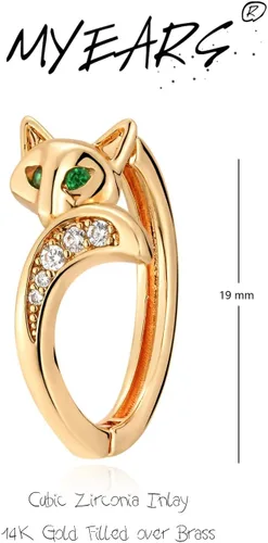 Vista 5 de MYEARS Women Huggie Earrings Gold Hoop Sleeper 14K Gold Filled Small Simple Handmade Hypoallergenic Everyday Jewelry - in The Nature World