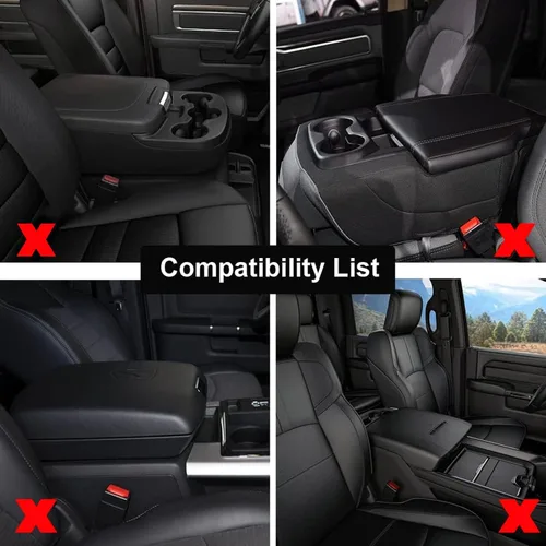 Vista 4 de GIANT PANDA Funda de consola central de ajuste personalizado para Dodge RAM 1500 2500 3500 2002 2003 2004 2005 2006 2007 2008 2009 2010 2011 2012