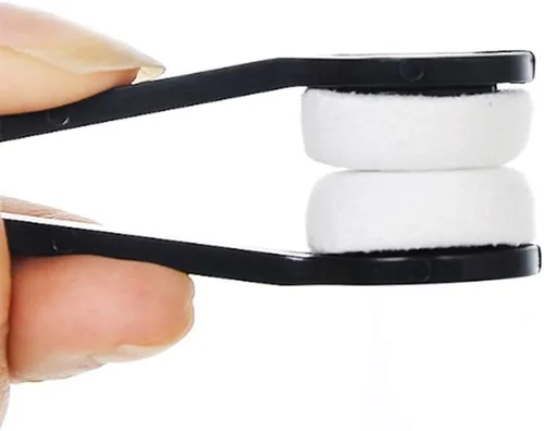 Vista 5 de VinBee 20 piezas de clip limpiador de lentes, mini gafas de sol, microfibra para gafas de sol, herramienta de limpieza de cepillo limpiador