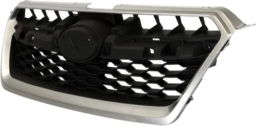Vista 2 de Evan Fischer Conjunto de rejilla compatible con Subaru Impreza 2012-2014 con provisión de emblema, carcasa plateada con inserto negro