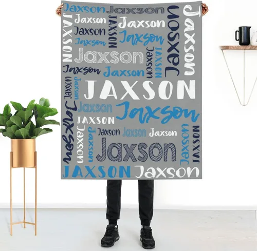 Vista 16 de Mantas de bebé personalizadas para niñas y niños con nombre, mantas de bebé personalizadas con nombre, mantas personalizadas para niños, artículos