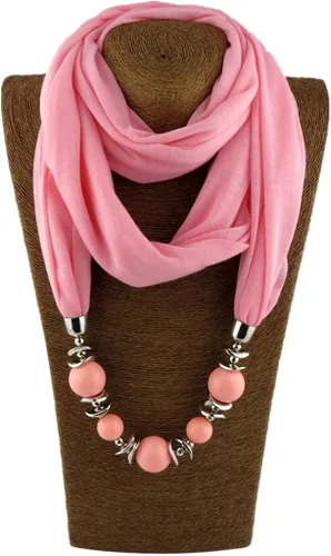 Vista 5 de W-FIGHT - Collar para mujer, diseño de bufanda, color sólido