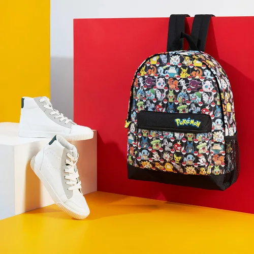 Vista 2 de Mochila Pokemon para niños, mochila escolar para niños, niñas, adolescentes, Pikachu Eevee Pokeball, Varios colores, Mochilas de mochila