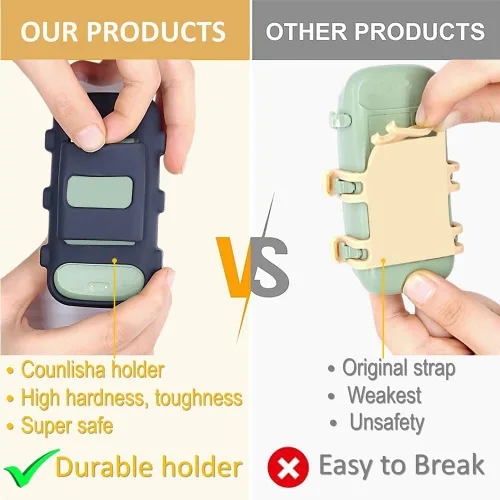 Vista 5 de Soporte de silicona compatible con rastreador de perros Tractive XL GPS (negro, 1 unidad) Rubber Accessories Cover protect Finder for