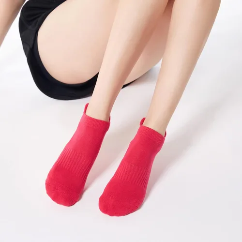 Vista 30 de Calcetines de yoga con dedos de pilates con empuñaduras para mujer, antideslizantes, acolchados, florales, calcetines tobilleros para baile de ballet