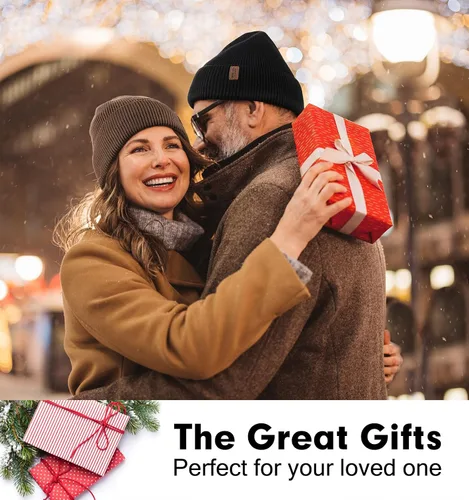 Vista 6 de Wmcaps Gorro de invierno para hombres y mujeres, gorro de punto suave y cálido con forro polar