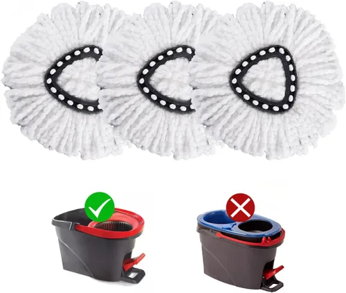 Vista 17 de Matthew Cleaning - Juego de 3 cabezales de repuesto de microfibra azul compatible con EasyWring Spin Mop Reemplazar la cabeza EasyWring de alta