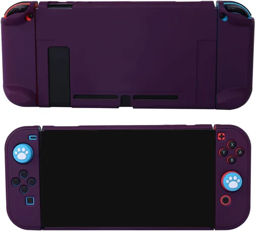 Vista 5 de COMCOOL Dockable Case for Nintendo Switch 3 in 1 Protective Cover Case for Nintendo Switch and Joy-Con Controller with Screen Protector and Thumb
