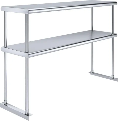Vista 16 de AmGood Estante doble de acero inoxidable NSF - Muchos (24" de largo x 12" de profundidad)