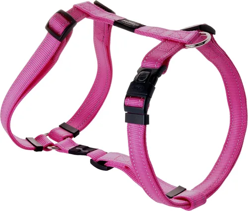 Vista 8 de Arnés reflectante ajustable en H para perros extragrandes; collar y correa a juego disponibles, amarillo