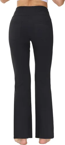 Vista 4 de nuveti Pantalones de yoga de cintura alta de 2729"31"33"35"37", control de abdomen, 4 bolsillos, pantalones de yoga para entrenamiento