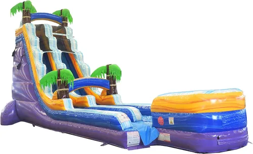 Vista 31 de TentandTable Tobogán acuático inflable para niños y adultos, diversión acuática gigante de grado comercial, incluye soplador de aire eléctrico, 35