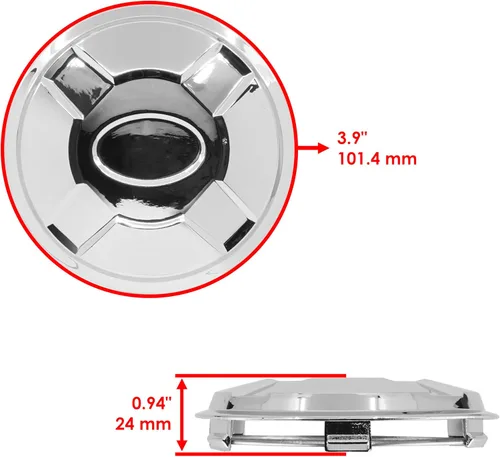 Vista 2 de Caltric Cubierta de cubo de rueda delantera y trasera compatible con Polaris Scrambler XP 1000 EPS 2014-2022 / 4x