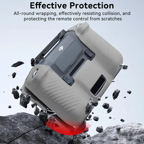 Vista 3 de Craznick RC Pro 2 Funda protectora de silicona - Protector de pantalla de control remoto 2 en 1, funda de protección de silicona transparente HD