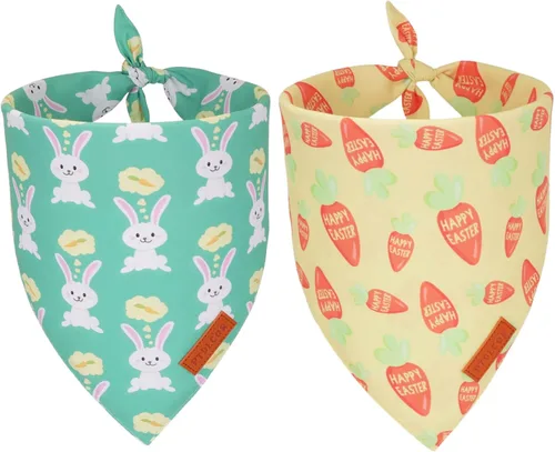 Vista 21 de PTDECOR Bandana de Halloween para perro, bufanda festiva reversible para mascotas, varios tamaños, bandanas triangulares de Halloween para cachorros