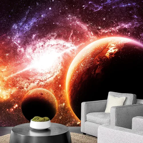Vista 18 de NWT Calcomanía removible para pared, diseño de nube galáctica, estrella, nebulosa, fantasía, ciencia ficción, astronomía y arte espacial, arte