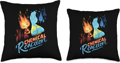 Vista 3 de PIXAR Disney Elemental Chemical Reaction Ember & Wade - Almohada de 16 x 16 pulgadas, multicolor