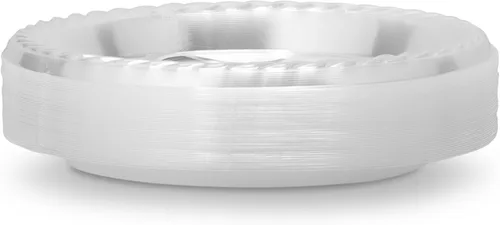 Vista 2 de Laura Stein - Platos desechables de plástico transparente de alta calidad, de gran peso, para postre, ideal para bodas, eventos, fiestas, catering