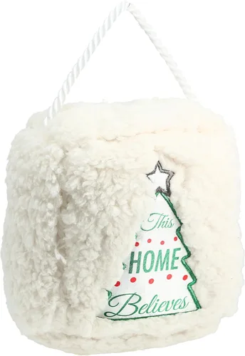 Vista 8 de Pavilion Gift 72271 Home Believes - Tope de puerta de terciopelo de Navidad, 2 libras, 6 pulgadas, rojo