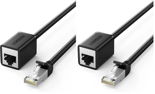 Vista 8 de UGREEN Cable de extensión Ethernet Cat6, extensor de cable LAN Cat 6 RJ45, cable de conexión de red macho a hembra, conector para módem de router