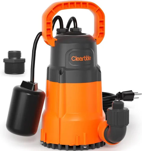 Vista 12 de Cleartide Bomba de agua sumergible de 1 HP, bomba de sumidero de 4500 GPH, enchufe portátil y trabajo para estanque, riego de jardín, piscina