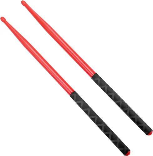 Vista 7 de Musfunny Baquetas con mangos antideslizantes para set de batería, baquetas de madera 5A de ejercicio para adultos, accesorios de percusión
