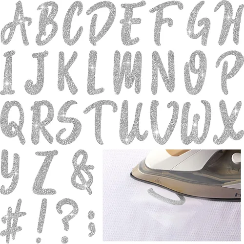 Vista 10 de Outus 279 Piezas Letras Navideñas para Planchar de 1.5 Pulgadas A-Z Letras de Transferencia de Flocado Adhesivos Letras de Flocado para Planchar