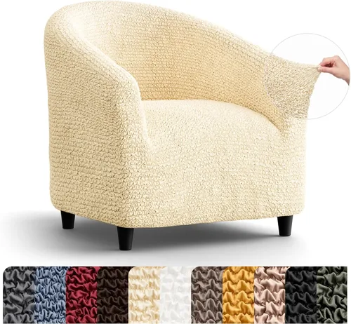 Vista 17 de PAULATO BY GA.I.CO. Funda elástica para sillón de 1 pieza, funda bielástica para silla de club, protector de muebles para sillón de bañera, lavable
