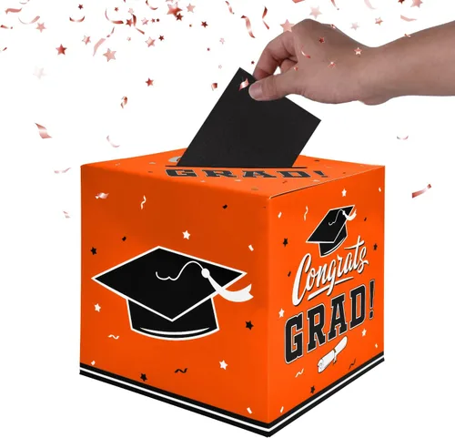 Vista 2 de Gatherfun Decoraciones de fiesta de graduación, caja de tarjetas de graduación para regalos de fiesta de graduación, suministros de fiesta