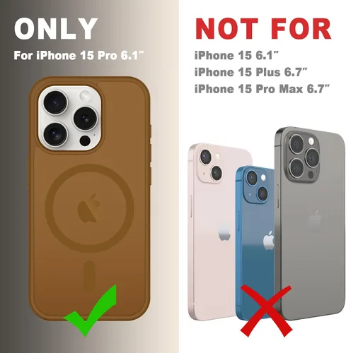 Vista 774 de Funda para Google Pixel 10 Pro XL, cubierta magnética mate, color negro Fit for MagSafe, Screen Protector included, Shockproof Military Grade