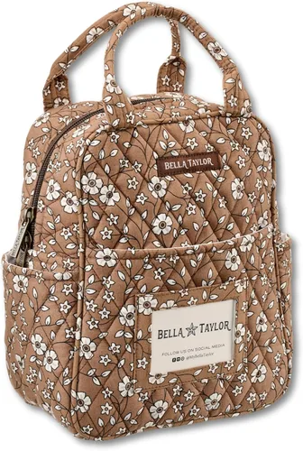 Vista 9 de Bella Taylor Bolsa de almuerzo acolchada de algodón para mujer, apta para alimentos, con forro de PEVA fácil de limpiar, diseño floral burdeos