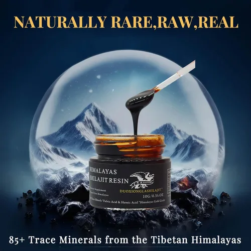 Vista 3 de Auténtica resina Shilajit del Himalaya pura del Tibet – Suplemento orgánico de grado dorado para energía y apoyo inmunológico, más de 85 minerales