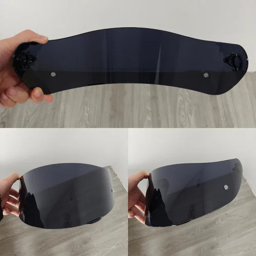 Vista 2 de KMAN Protector de visera de casco de motocicleta para K1 K1S K3SV K5 K5S protector solar capacetes lente Cascos accesorios (humo profundo)