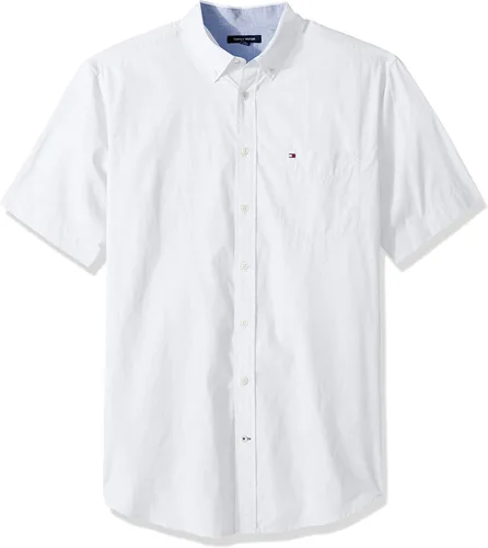 Vista 5 de Tommy Hilfiger Men's Short Sleeve Casual Button Down Shirt in Classic Fit