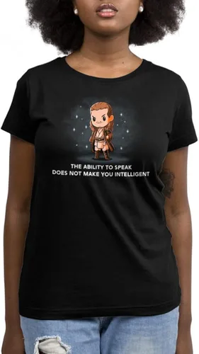 Vista 3 de TeeTurtle Star Wars - Camiseta relajada con la capacidad de hablar no te hace inteligente para mujer