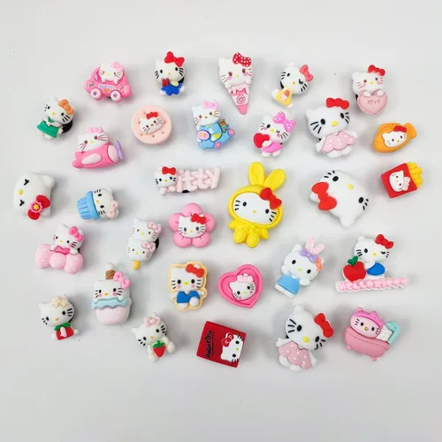 Vista 4 de Bonitos dijes de dibujos animados para zapatos, dijes de animales kawaii, dijes de zapatos rosados, dijes de decoración de zapatos para pulseras