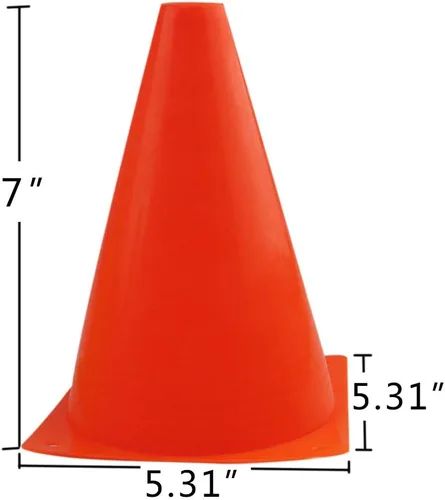 Vista 2 de Mirepty Conos de Tráfico de Plástico de 7 Pulgadas Marcador de Agilidad para Entrenamiento Deportivo para Fútbol, Patinaje, Fútbol Americano