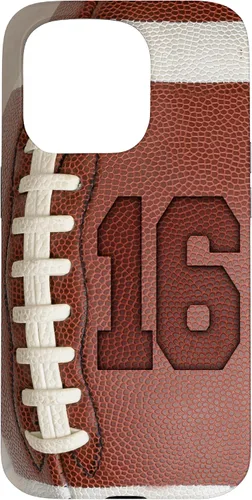 Vista 14 de iPhone 16 Football Fan #16 Jersey No 16 Football Lover Phone Case Gift Case