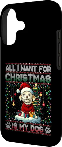 Vista 2 de Maltese Christmas Tree Lights Decorations Dog Lover Xmas Case for iPhone 17