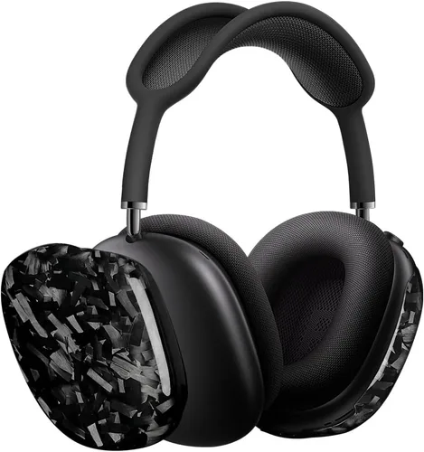 Vista 15 de MONOCARBON Funda de fibra de carbono real para AirPods Max (2024/2020), cubierta protectora de grado militar para auriculares Apple Max, único Azul