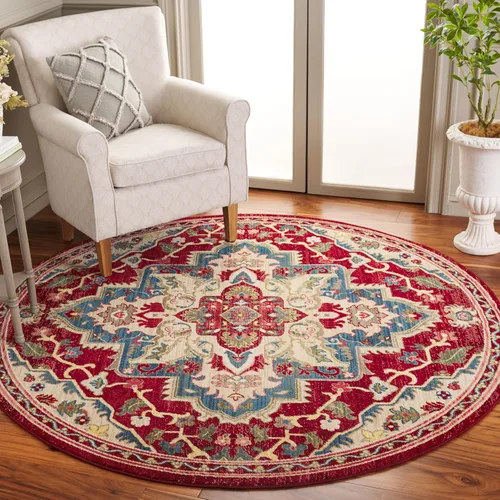Vista 14 de SAFAVIEH Kashan Collection - Alfombra de área de 2 x 3 pies, color rojo y beige, diseño oriental tradicional, no desprende pelusa y de fácil