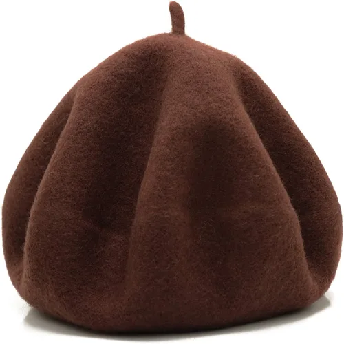 Vista 4 de Wheebo Gorro de lana de estilo francés de color liso, para mujeres y niñas