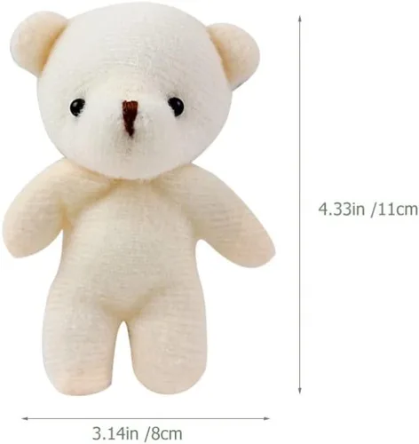 Vista 6 de Paquete de 12 mini colgantes de oso adorables osos pequeños para llaveros, mochilas, bolsos, manualidades, figuras de oso ligeras y portátiles