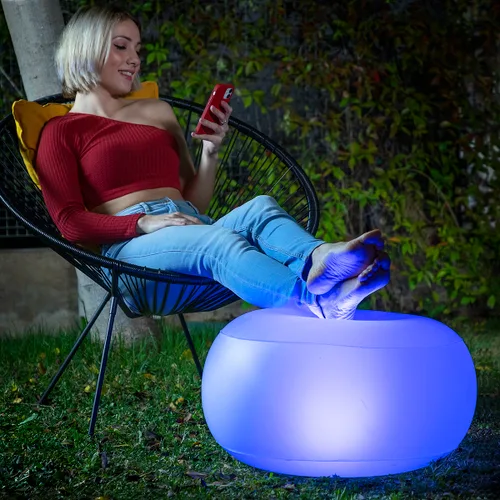 Vista 2 de Asiento Hinchable con LED Multicolor y Mando a Distancia Pulight InnovaGoods