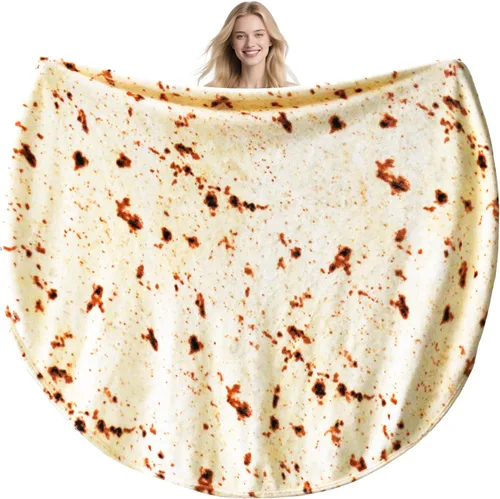 Vista 21 de Vessia Manta gigante de galletas, manta de comida divertida realista para adultos y niños, manta de galletas de chocolate suave de 300 GSM