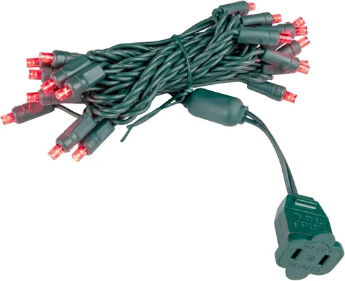 Vista 5 de Novelty Lights Cadena de Luces LED de 7 Pies con 20 LED, Verde sobre Cable Verde, Espaciado de 4", Luces de Hadas Cortas, Conectables de Extremo a