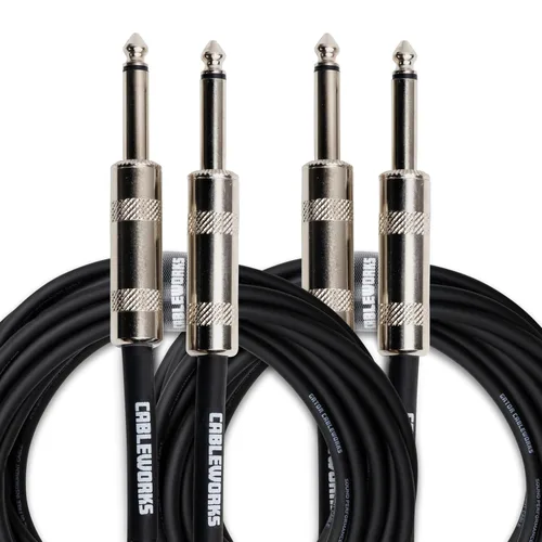 Vista 13 de Cableworks de Gator Cases Serie Backline, Cable de Instrumento de Guitarra de 5 Pies, Recto a Ángulo Recto (GCWB-INS-05RA)