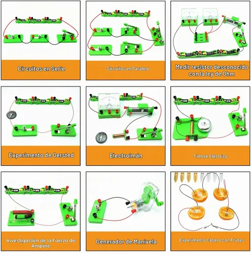 Vista 3 de EUDAX School Physics Labs Circuito de descubrimiento de electricidad básica y kits de experimentos de magnetismo para estudiantes de secundaria