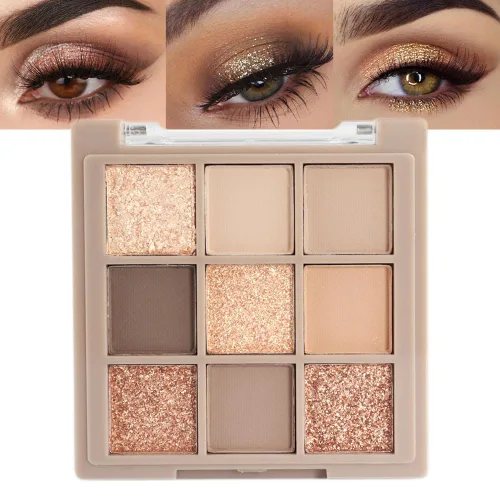 Vista 17 de CAKAILA Paleta de sombra de ojos mate de 10 colores, color gris y gris topo, paleta de sombra de ojos neutra, paleta de maquillaje de larga